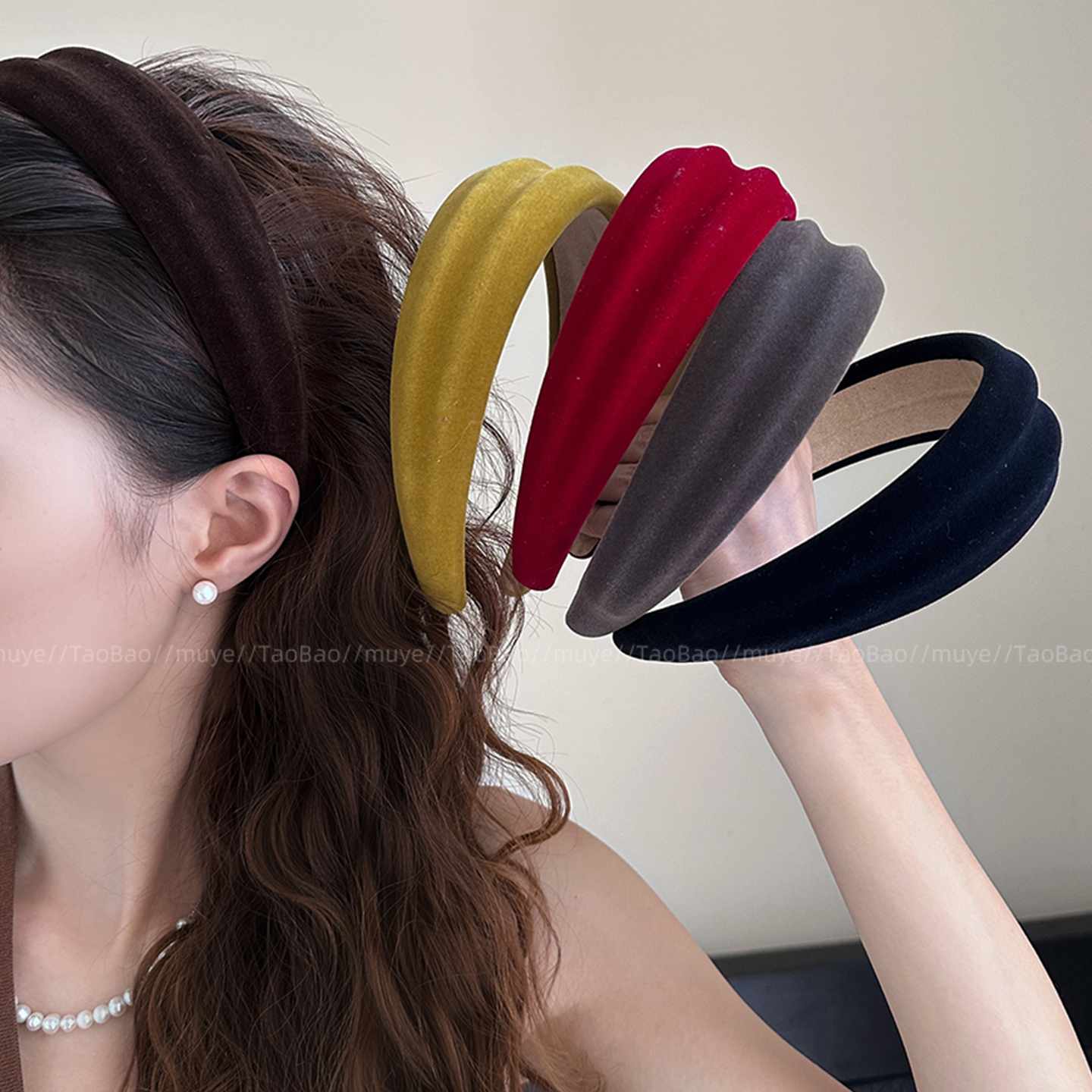 复古缎面宽边丝绒发箍女2025新款高颅顶百搭头箍日常外出气质头饰
