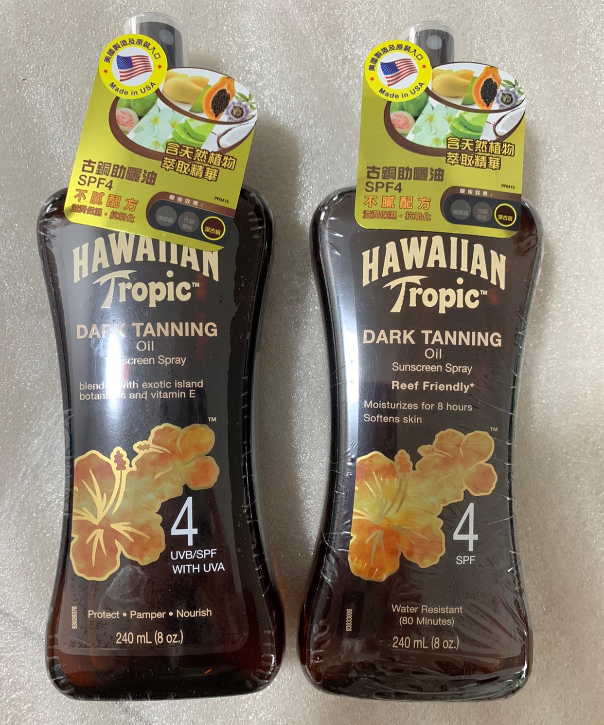 美国Hawaiian Tropic夏威夷SPF4美黑油助晒喷雾古铜色全身用室外 美容护肤/美体/精油 身体护理油 原图主图