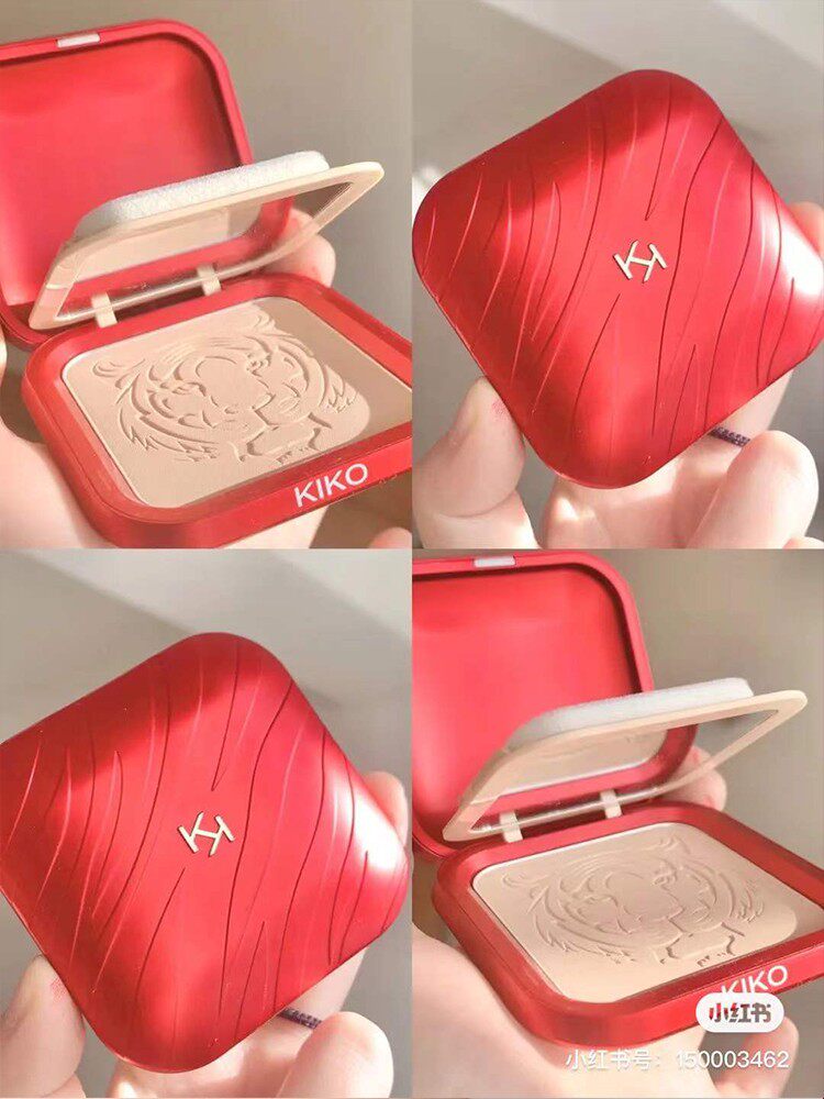 意大利kiko粉饼干湿两用定妆蜜粉饼控油持久补妆哑光雾面虎年限定