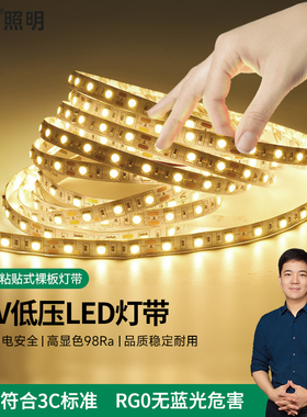 欧赢【24V低压灯带】全光谱护眼超亮led自粘背胶线型灯氛围照明