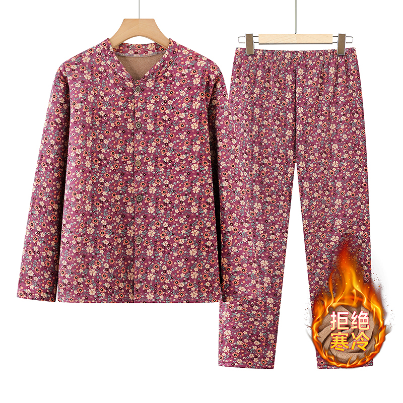 奶奶装秋装外套中老年人女装秋冬上衣老人衣服妈妈德绒秋季套装女