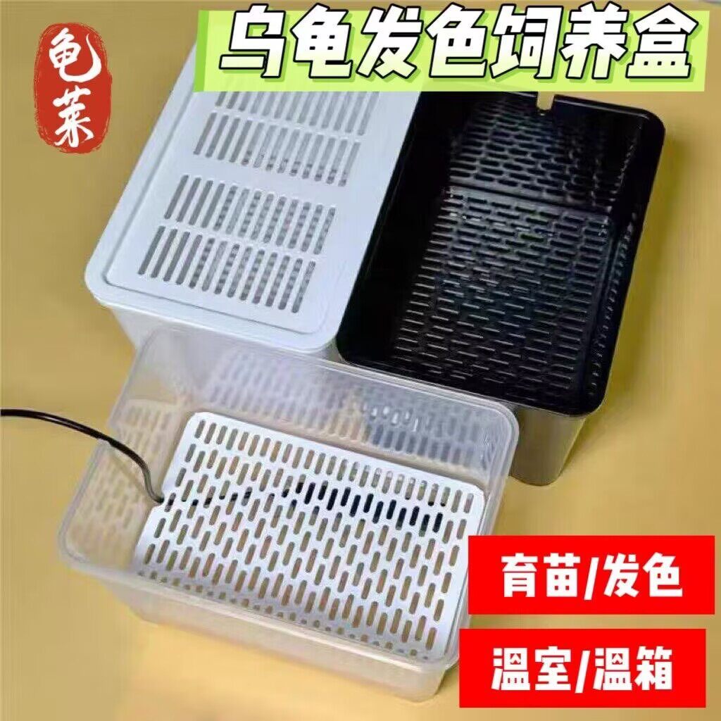 乌龟饲养盒隔离龟苗乌龟发色孵化饲养盒加温多功能龟箱发色盒