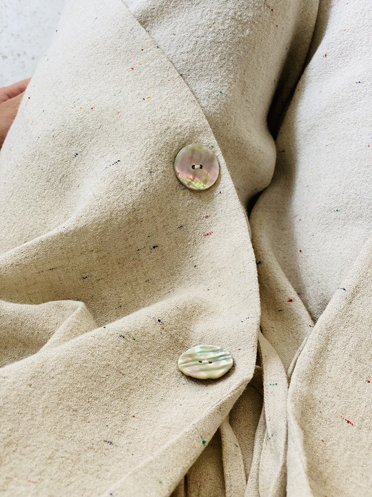 冲啊! 百转千回难遍寻不得的松弛感 成了!彩点乱纹亚麻三件套