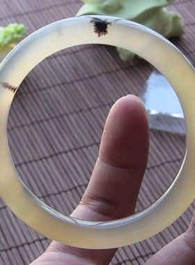 天然巴西复古风强荧光玛瑙手镯