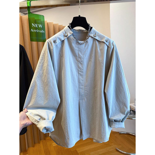 宽松百搭时尚 高级感气质正肩衬衫 早春韩版 2026新款 chic上衣 女长袖