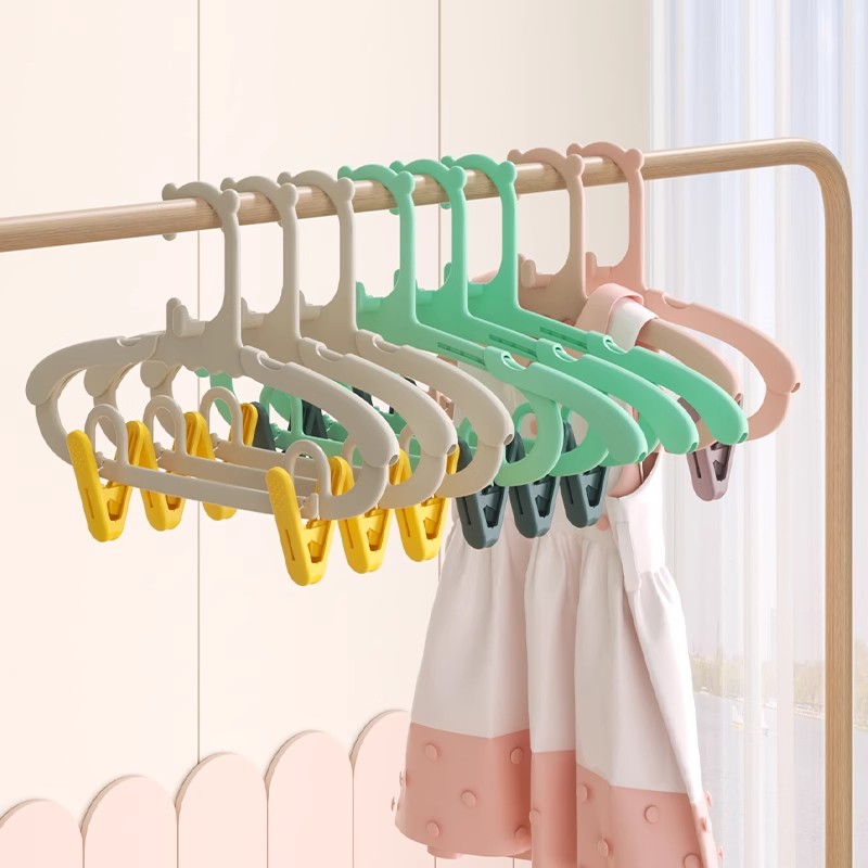 儿童衣架婴儿衣架带裤夹子防滑