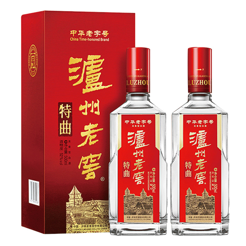 泸州老窖特曲52度500ml*2瓶装浓香型白酒送礼 (新老包装随机发货)