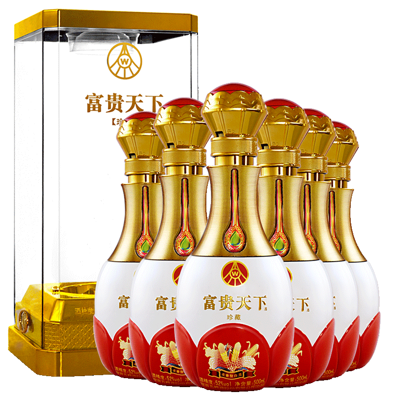 宜宾五粮液股份公司出品 富贵天下珍藏52度500ml*6浓香白酒粮食酒