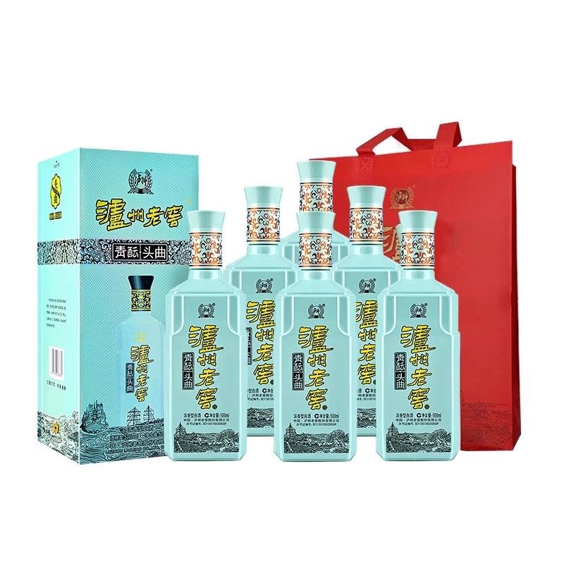 【热销爆款】泸州老窖青酝头曲52度500ml*6瓶浓香型白酒礼盒高档,酒类,白酒/调香白酒,淘宝优惠券,粉丝福利购,淘宝优惠卷