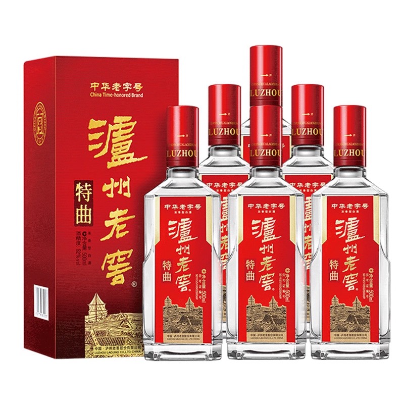【爆款推荐】泸州老窖特曲52度 500ml*6瓶整箱装 浓香型商务白酒