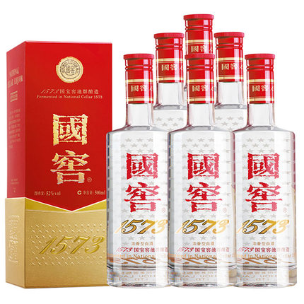 泸州老窖国窖1573 52度500ml*6瓶整箱装高度浓香型白酒经典正装