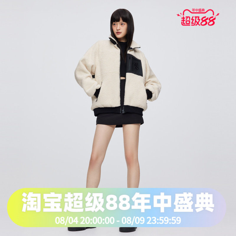 波司登仿羊羔绒羽绒服男女同款情侣鹅绒外套年轻时尚女短款