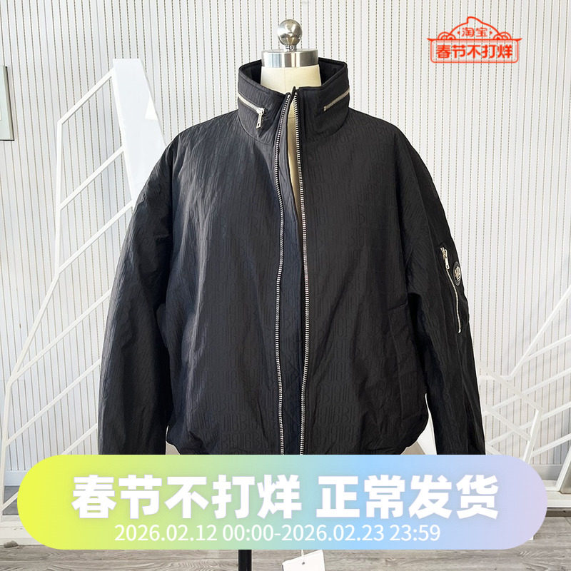 波司登2024时尚黑金系列酷飒立领短款男女同款夹克外套羽绒服