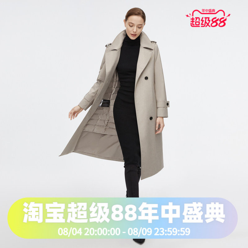 鹅绒风衣羽绒服波司登