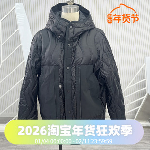 波司登秋季轻薄连帽鹅绒时尚运动轻暖中长连帽羽绒服