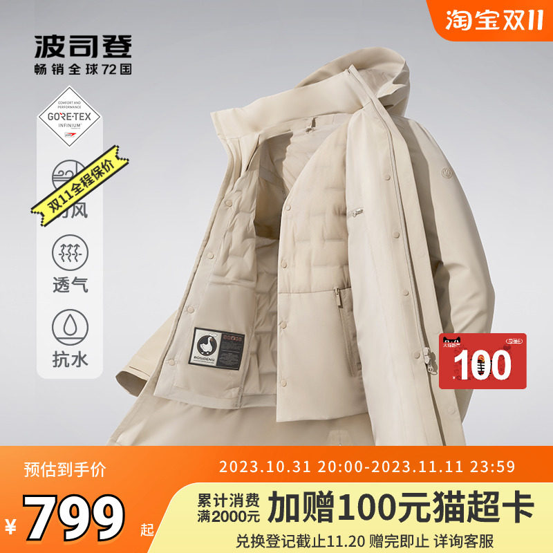 波司登男一衣三穿Gore-tex面料风衣羽绒服鹅绒内胆春秋外套怎么样,好用不?