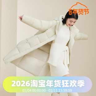 波司登2025女款长款云感休闲时尚保暖冬季过膝羽绒服
