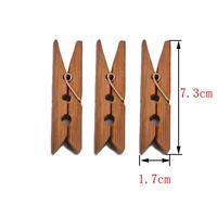 Shuangchuan thickened bamboo clips, carbonized bamboo and wood large bamboo clips, windproof fixed clothes drying clips, household socks drying clips thumbnail 5