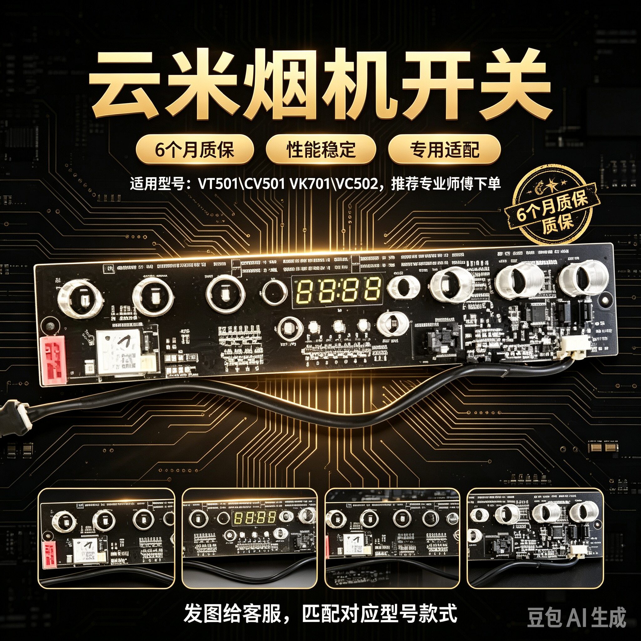 适用云米智能烟机VT501\VC501\VK701\VC502\VC301 开关控制电源板