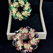 奥特莱斯品牌折扣店撤柜清仓捡漏轻奢紫荆花胸针outlets女配饰