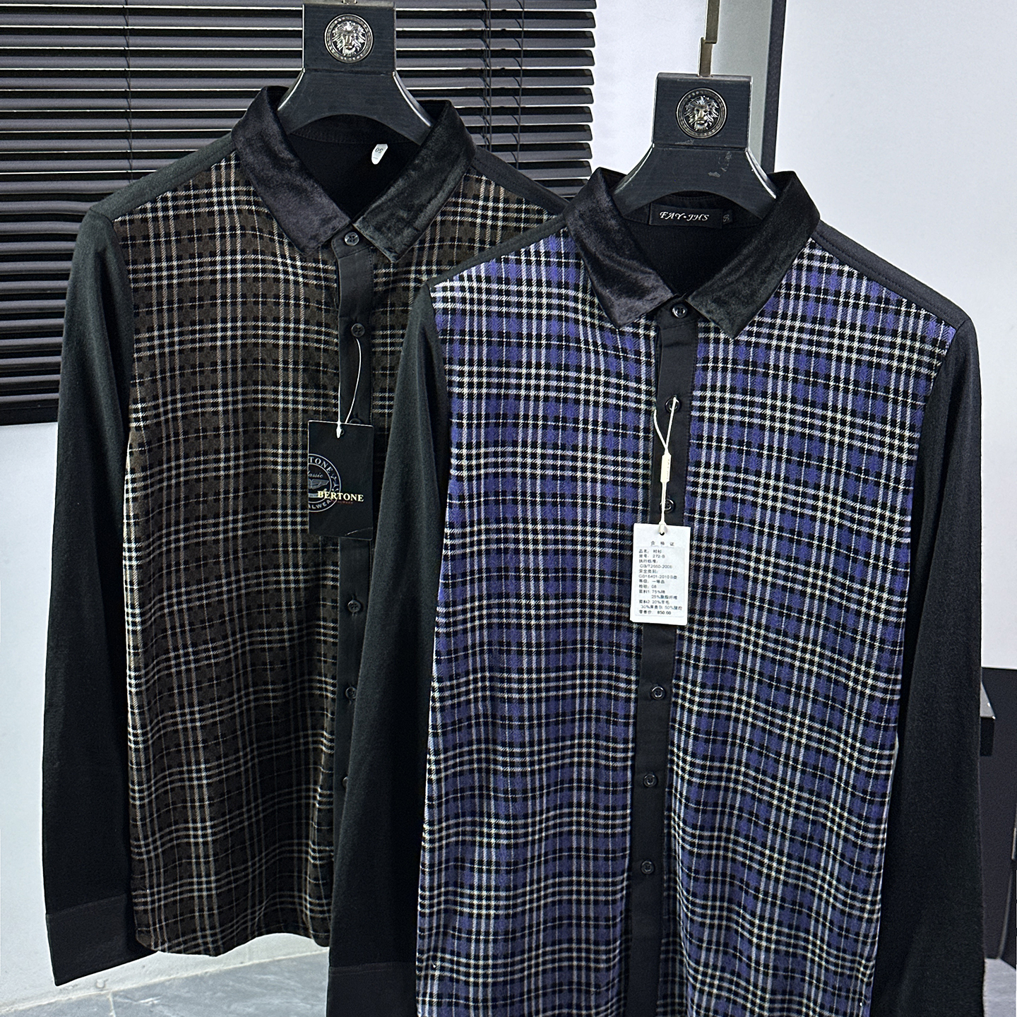 厂家直供品质很棒格子长袖衬衫