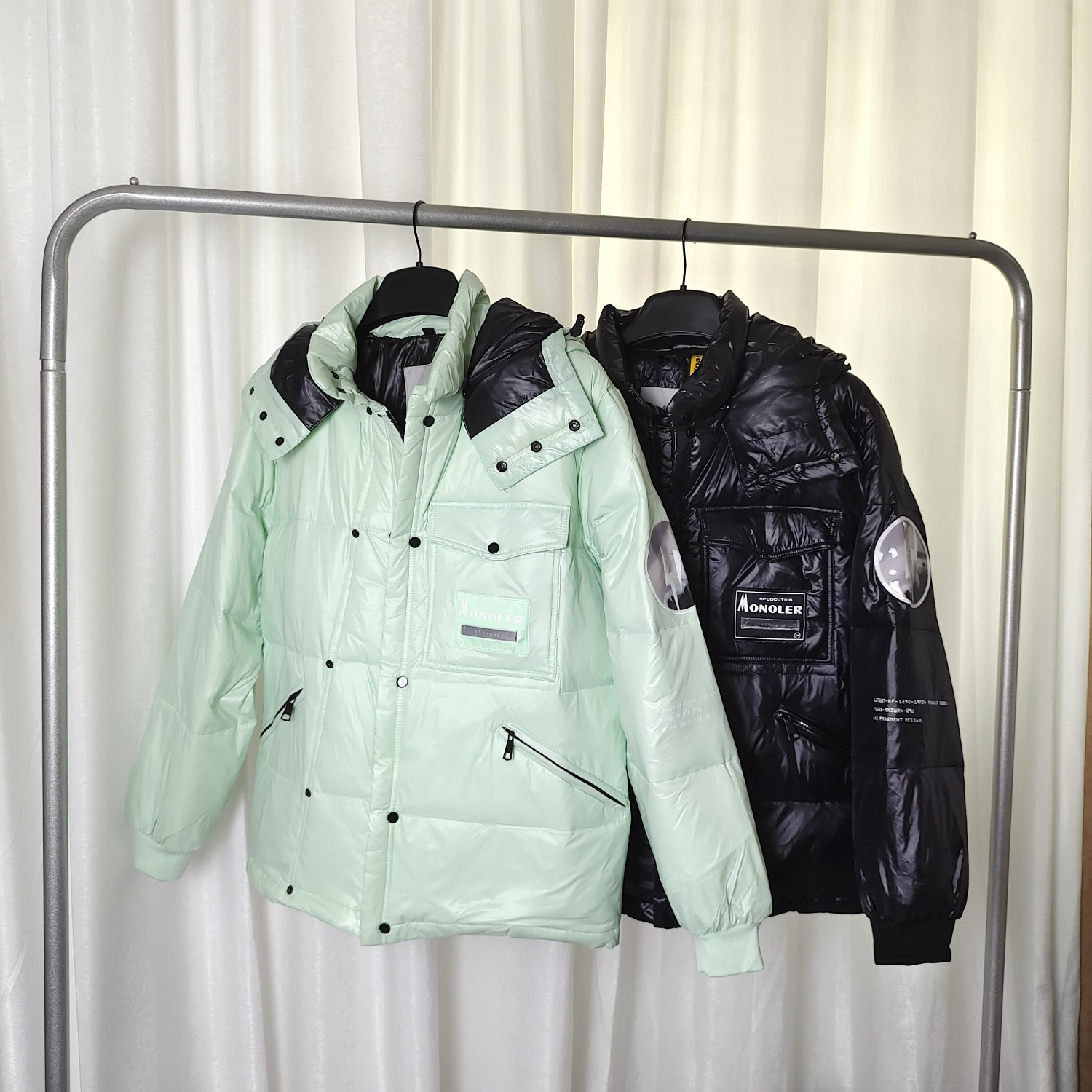 【23121701】冬季羽绒服新款闪电情侣外套羽绒服男加厚女宽松时尚