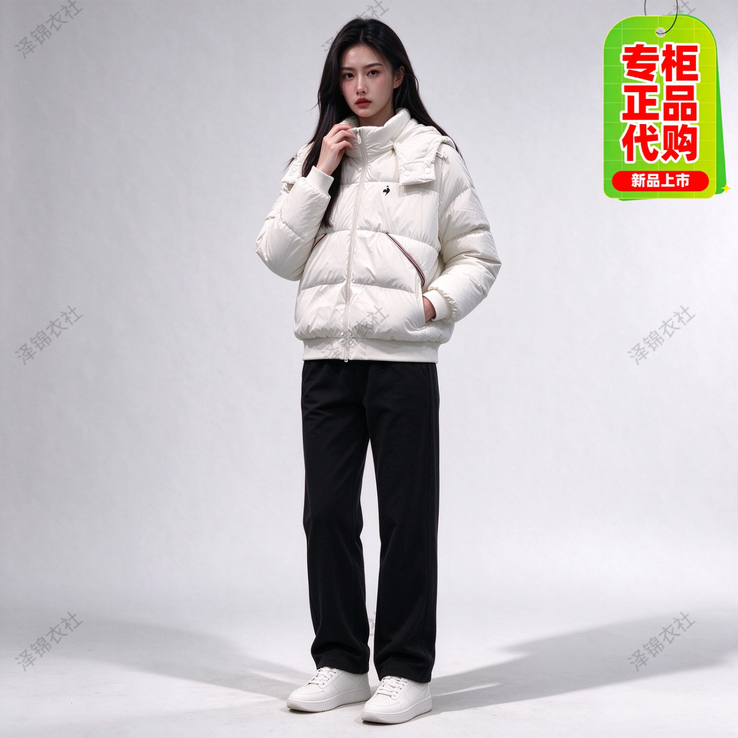 乐卡克冬季女士保暖运动羽绒服