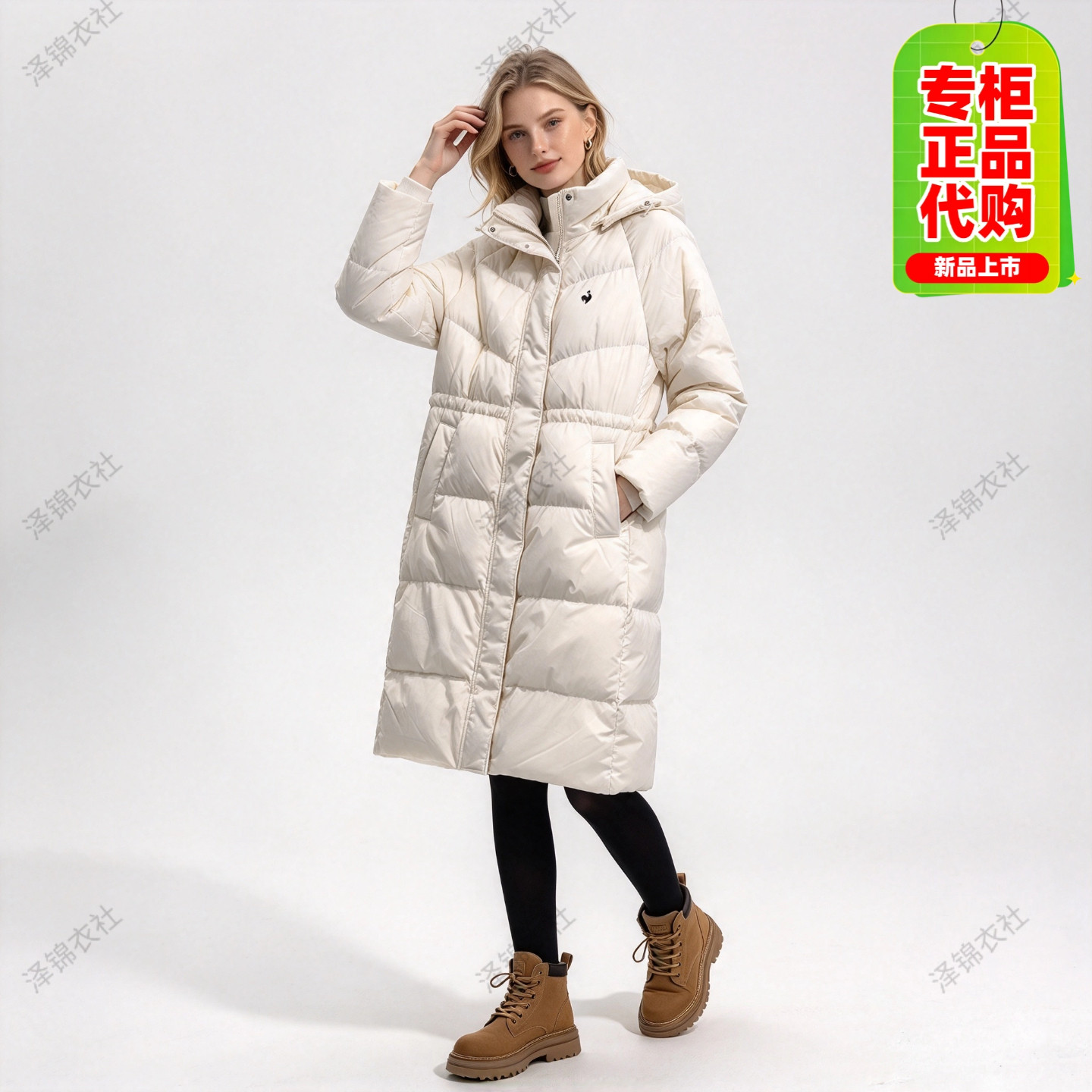 乐卡克冬季女士防风保暖羽绒服