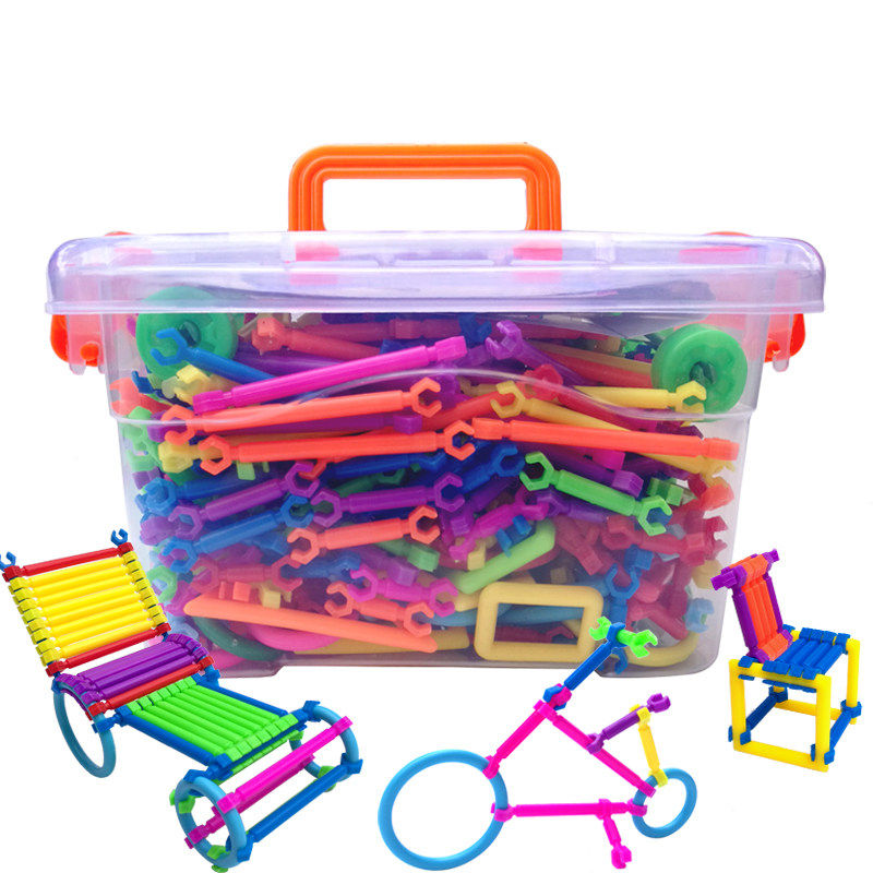 聪明积木棒塑料拼装儿童益智玩具3-6周岁男孩7-8岁女孩2智力4拼图,玩具/童车/益智/积木/模型,木质积木,淘宝优惠券,粉丝福利购,淘宝优惠卷