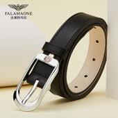 简约百搭ins风女士皮带腰链正装 正品 腰带女真皮针扣