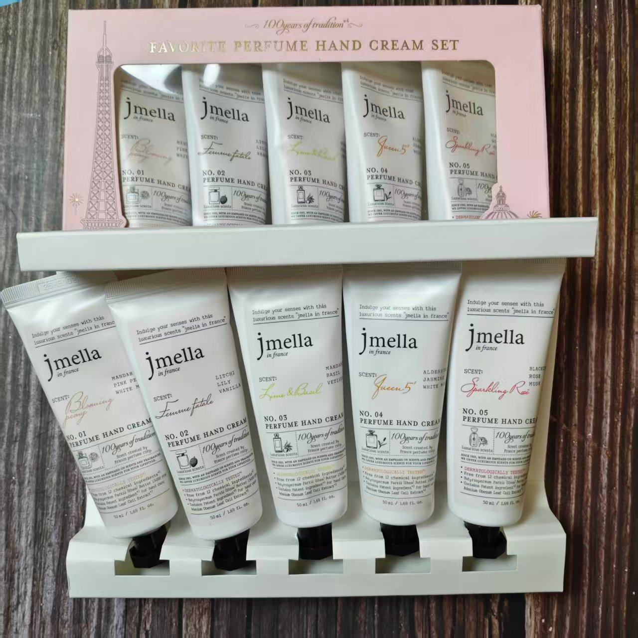 Jmella纪梅拉最爱香水限定滋润护手霜5件套保湿滋润持久留香