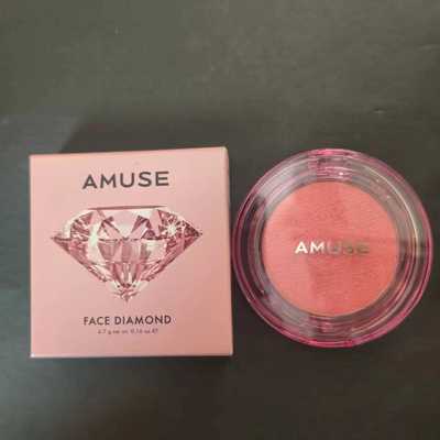 AMUSE粉钻珠光高光腮红自然提亮细腻裸妆膨胀持妆张元英同款