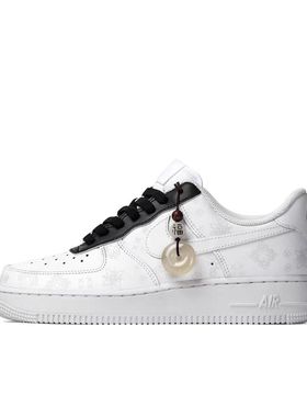【定制球鞋】Nike Air Force 1 '07黑丝绸 新中式 黑白CW2288-111