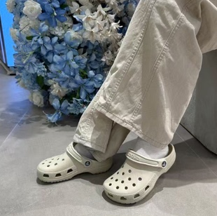 Crocs Classic Clog 经典卡骆驰  运动沙滩 洞洞鞋 米白色