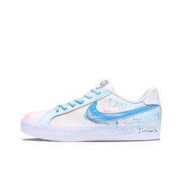 【定制球鞋】Nike Court Royale BQ4222-103 (Team376-蓝羽微风）