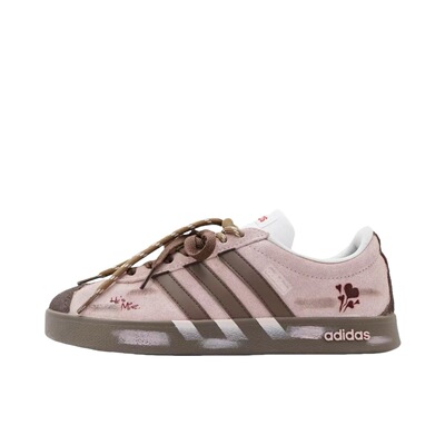定制款 adidas neo Vl Court 德训鞋 板鞋 HQ1802 (Team17-棕粉)