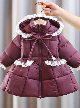 m359冬天外穿新款儿童棉衣外出棉服女童冬季棉袄洋气保暖加厚棉衣