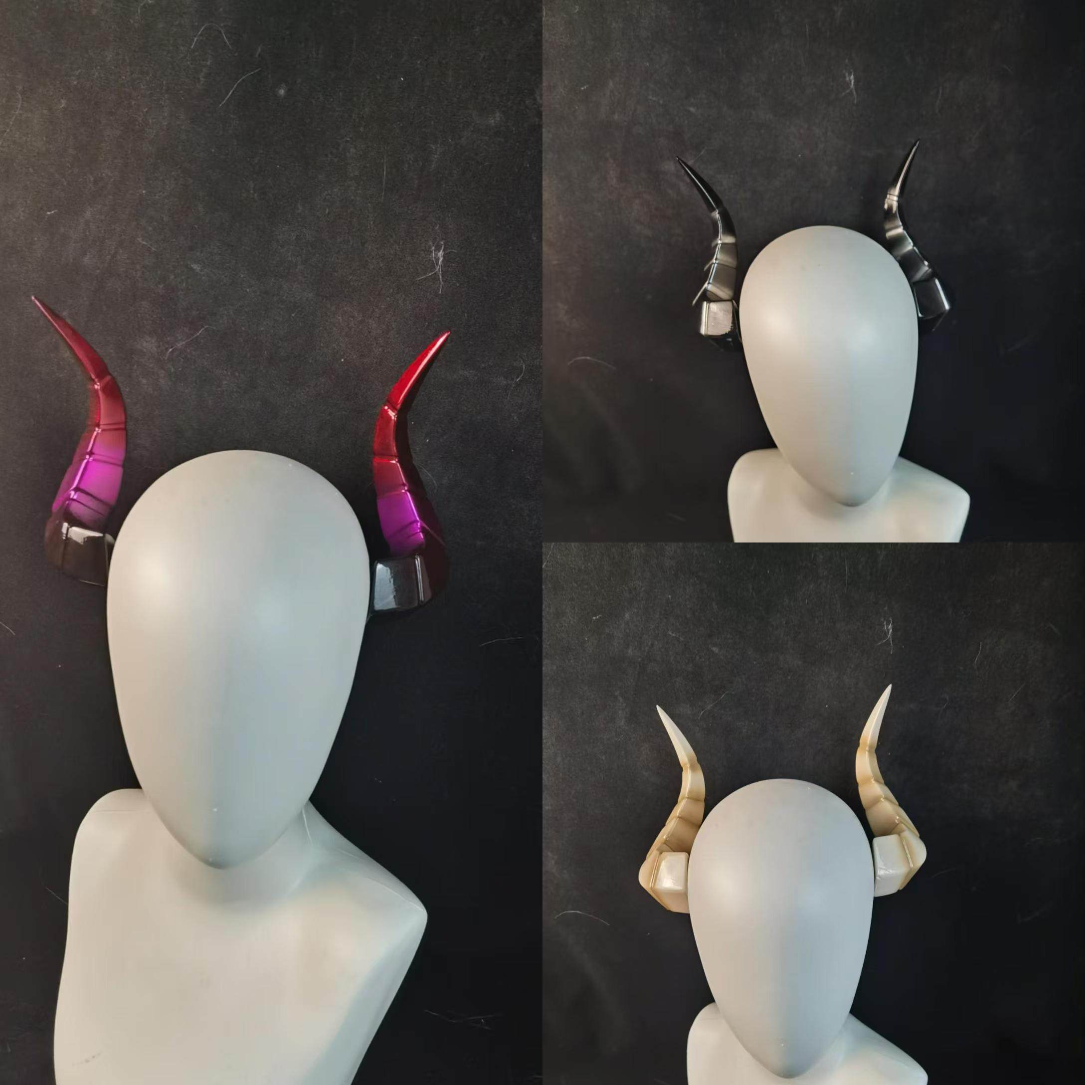 恶魔角万圣节cosplay魅魔发饰犄角 洛丽塔角  兽角 cos道具配饰