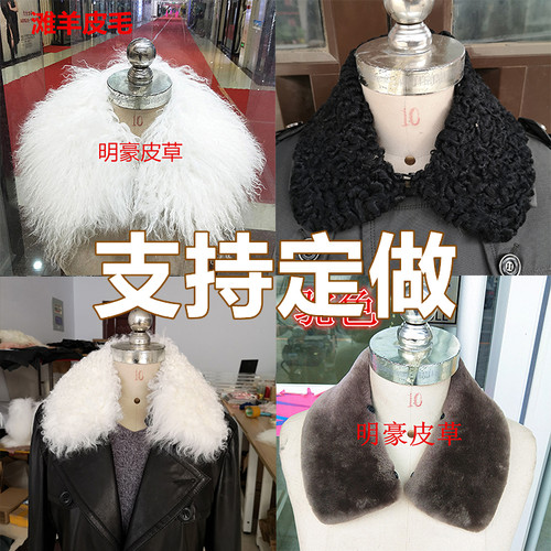 羊羔毛领子滩羊真卡拉库羊皮毛领
