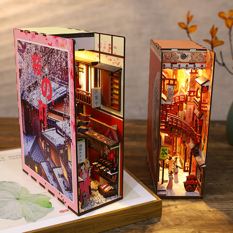 diy书立拼装模型创意摆件