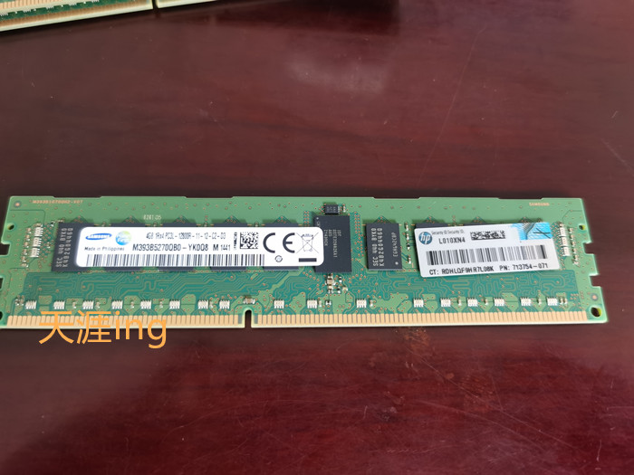 HP/惠普4GB 1R*4 PC3L-12800R 服务器内存 713981-B21 713754-071