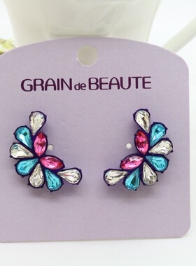 特价 GRAINdeBEAUTE 韩国进口 正品Aznavour 耳饰 镶水钻耳环耳钉