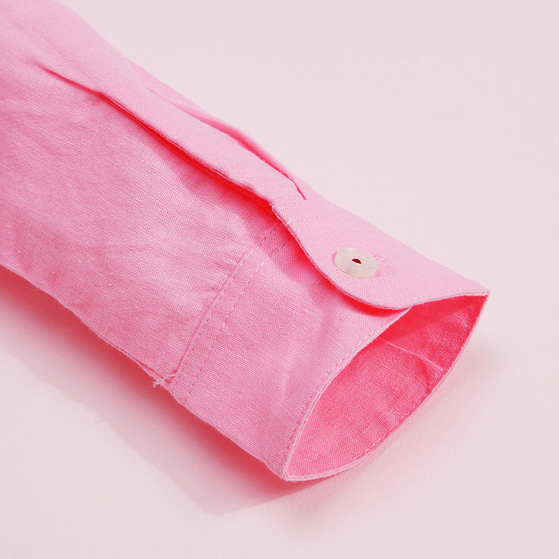 Chemise fille à manche longue en lin - Ref 2085640 Image 5