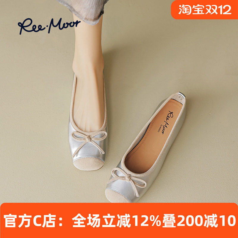 REEMOOR浅口单鞋蝴蝶结蛋卷鞋