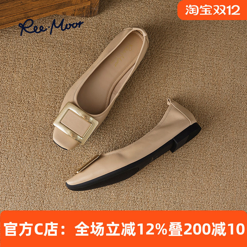 reemoor真皮小羊皮舒适百搭单鞋