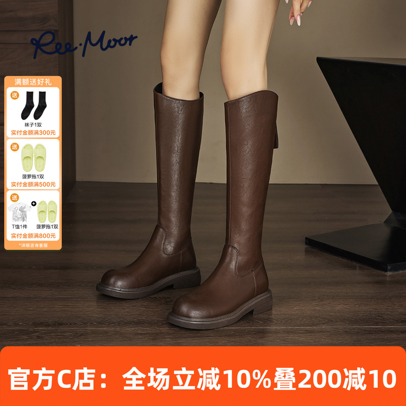 reemoor长筒靴不过膝骑士靴