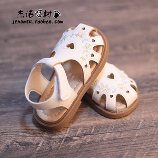 女童凉鞋2025新款 韩版 夏季公主防滑软底中小童包头宝宝罗马凉鞋