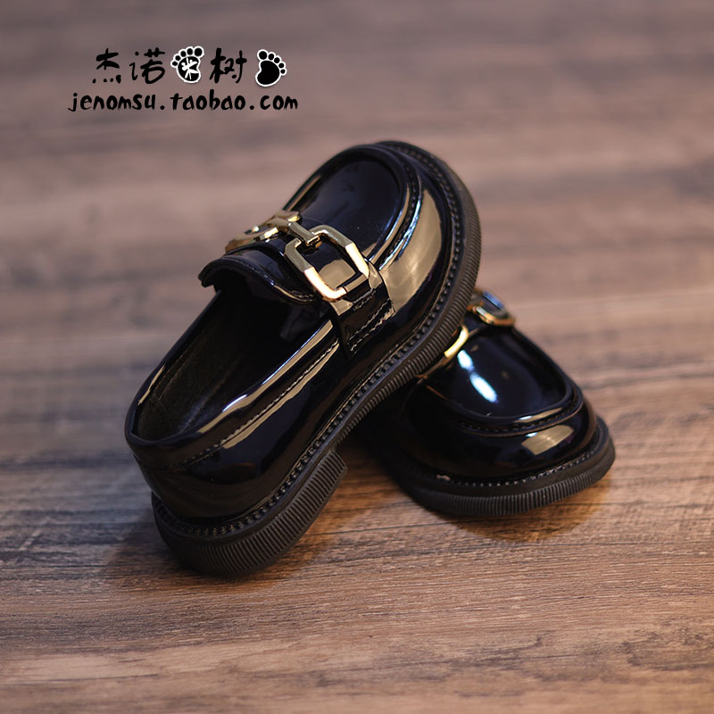 女童小皮鞋时尚儿童公主鞋黑色