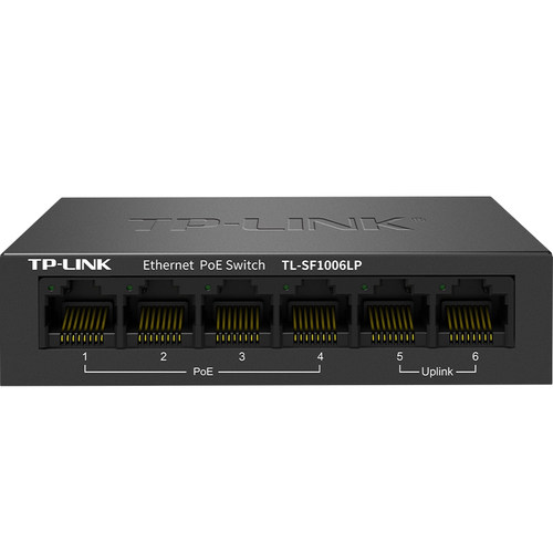 普联TP-LINK poe供电百兆交换机网络分流器网线分线器宿舍家用交换器监控TL-SF1006LP
