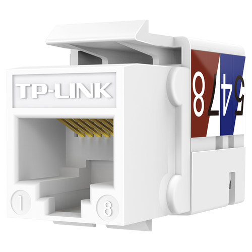 普联TP-LINK TL-EJ601 六类CAT6高端工程级镀金版千兆网络信息模块 90度、打线